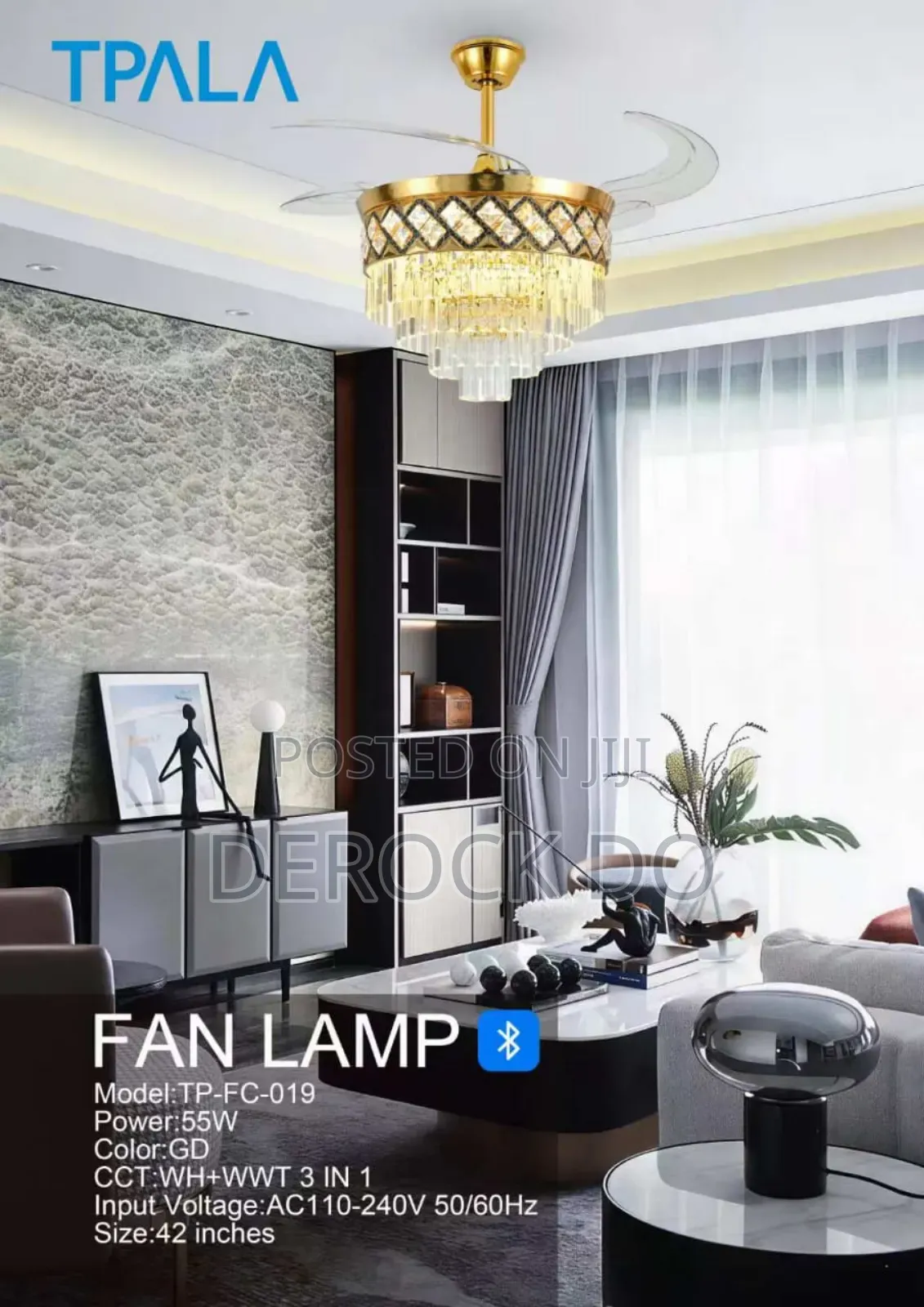 Crystal Fan Chandelier