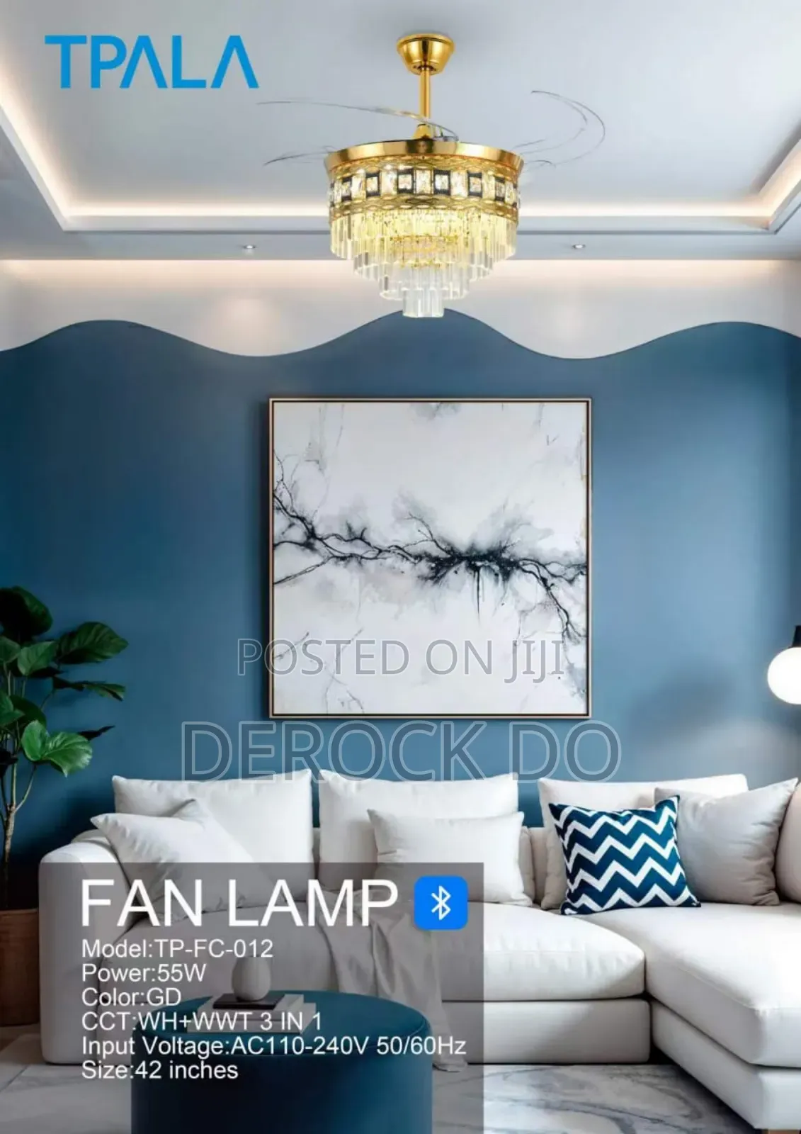 Crystal Fan Chandelier