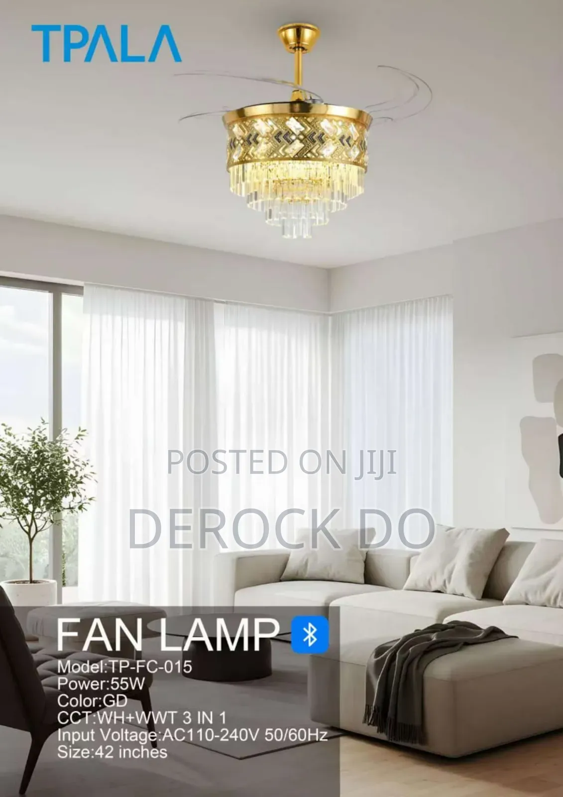 Crystal Fan Chandelier