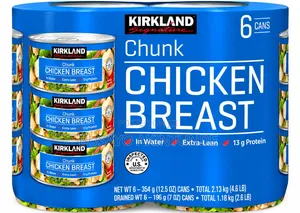 Kirkland Chunk Signature Chicken Breast – 6 Cans | Canned Chicken