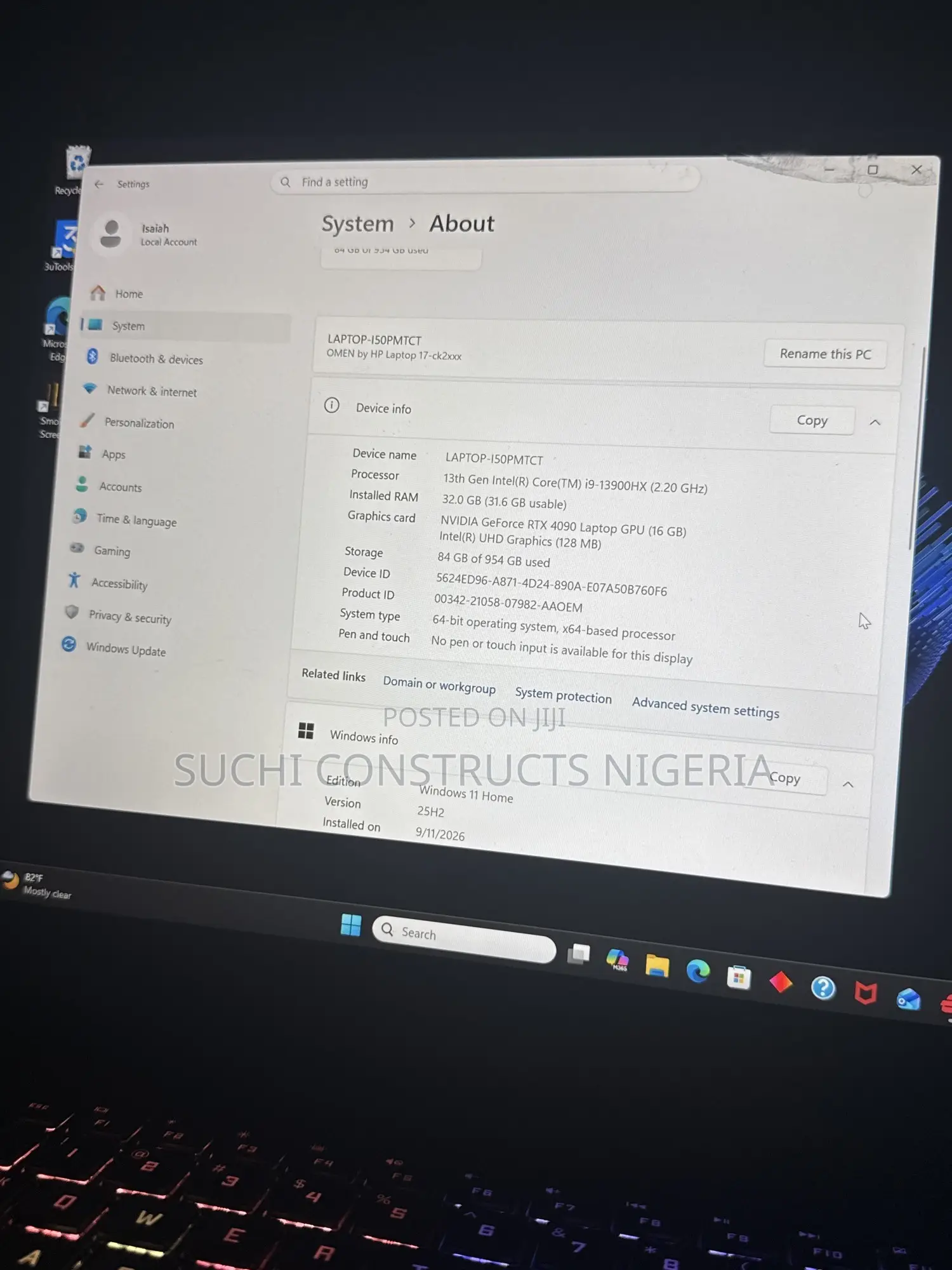 Laptop Alienware 17 32GB Intel Core i9 SSD 1T
