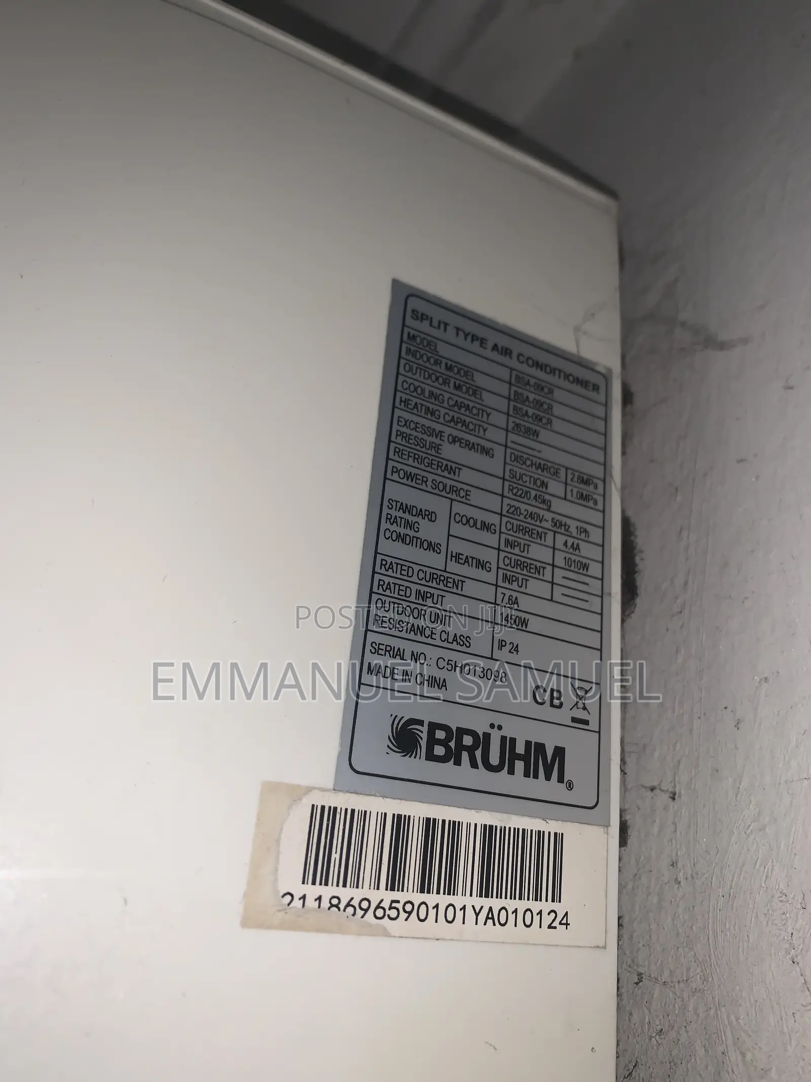 1.5 H.P Air Conditioner | Bruhm AC