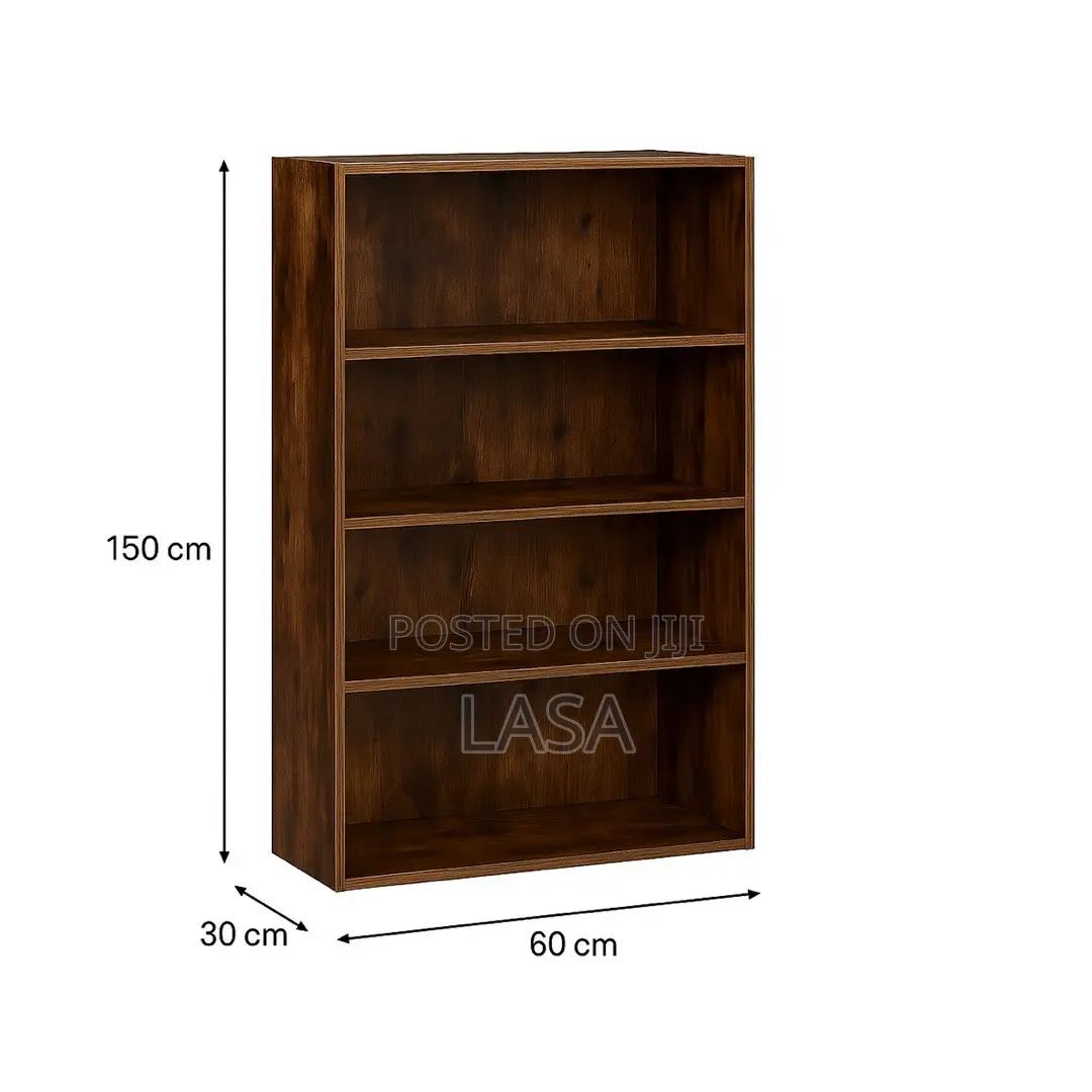 Lazava Rustic Wooden Bookshelf