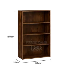 Lazava Rustic Wooden Bookshelf
