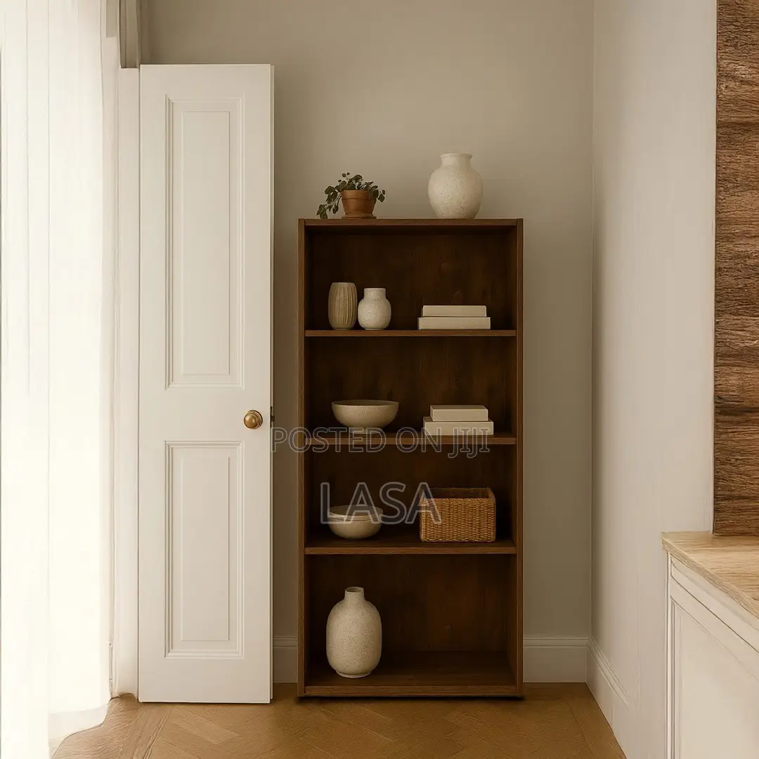 Lazava Rustic Wooden Bookshelf