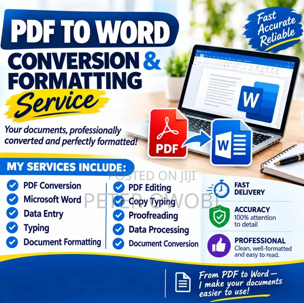 Microsoft Word Specialist | PDF to Word Document Formatting