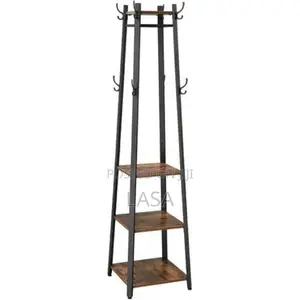 Lazava Coat Rack With 3 Shelves Stand With Hook.