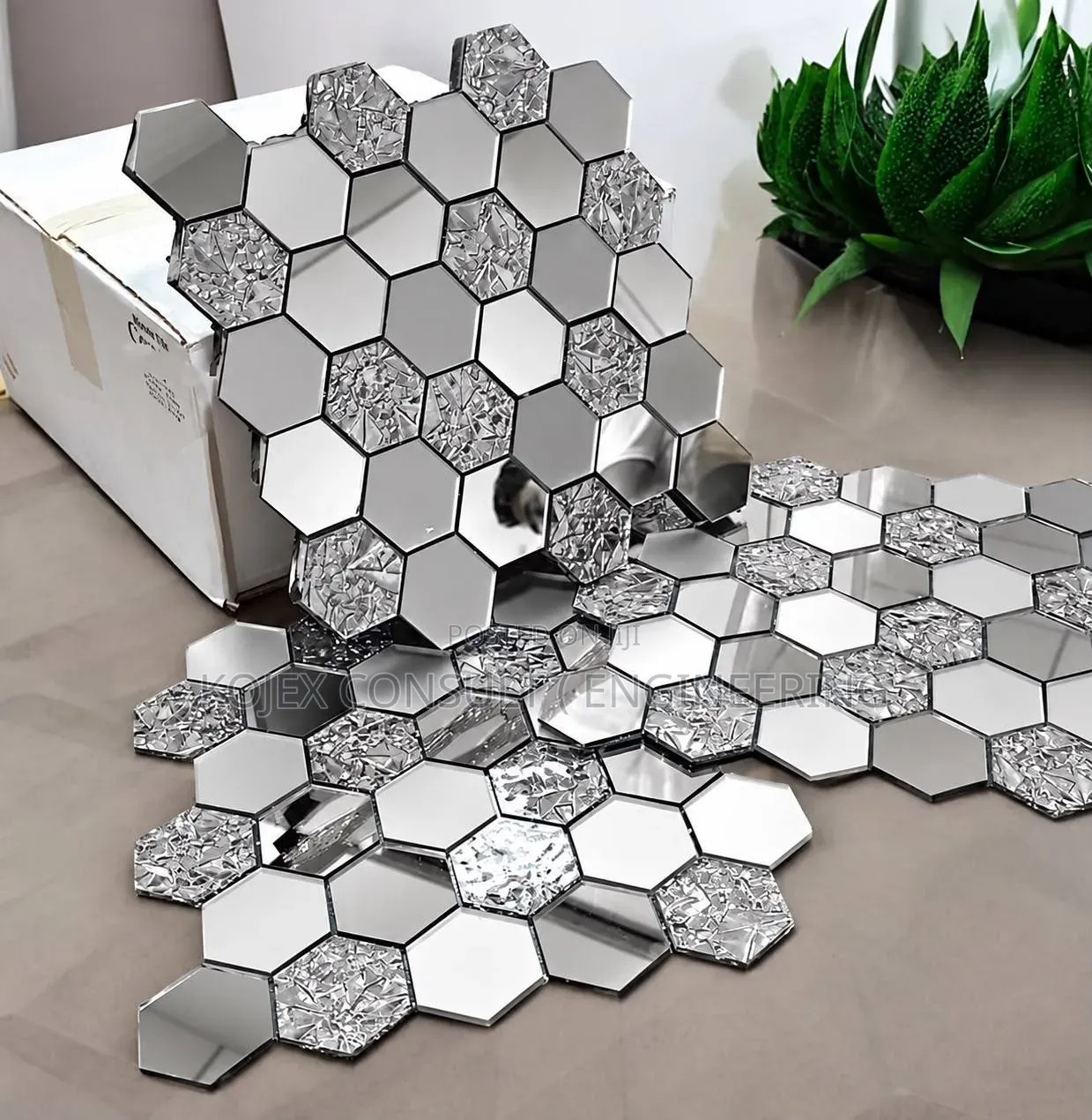 Mosaic Adhesive Wall Mirror Available Now.