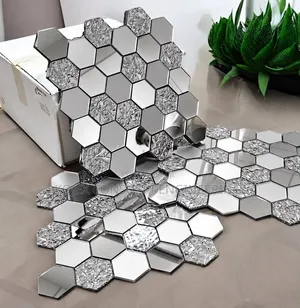 Mosaic Adhesive Wall Mirror Available Now.