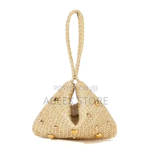 Gold Pearl Woven Purse