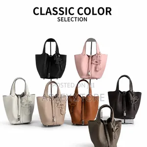 Luxury Leather Hermes Bucket Bag