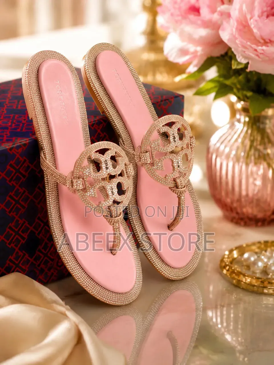 TORY BURCH Rhinestone Flats