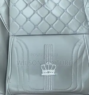 Luxury Crown Car Seat Cover Gray