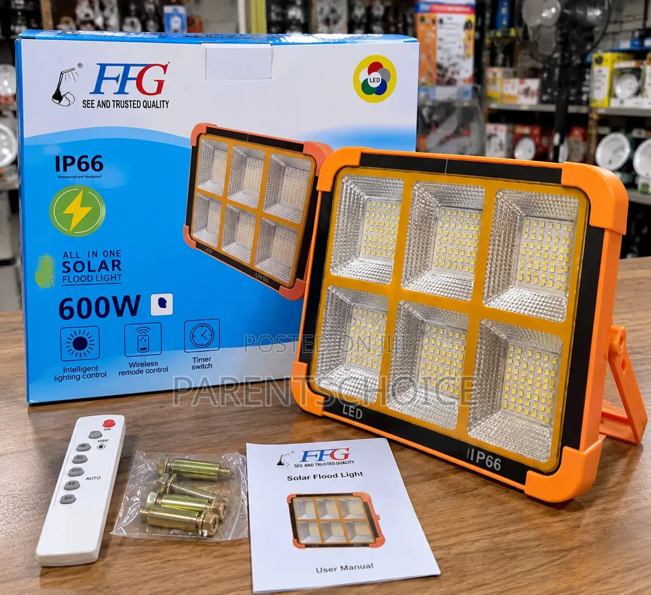 FFG 600W All-in-One Solar Flood Light