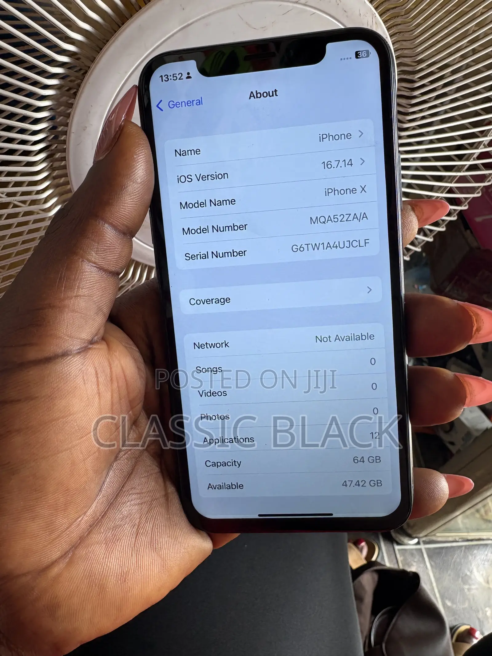 Apple iPhone X 64 GB Black