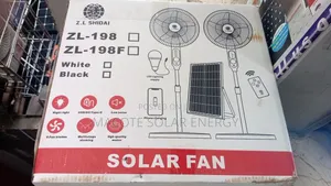 16"ZL Solar Rechargeable Fan