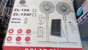 16"ZL Solar Rechargeable Fan