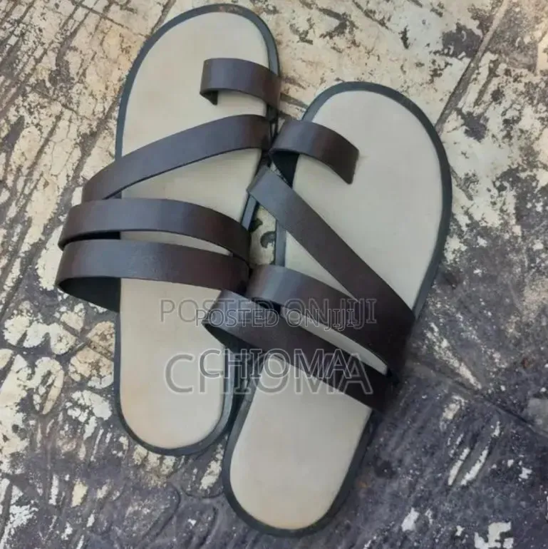Unisex Leather Slippers