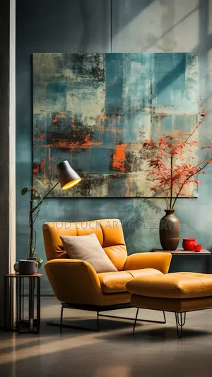 Black and Copper Abstract Art