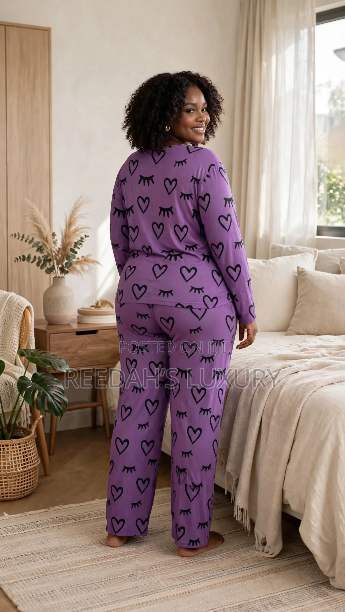 Plus Size Cozy Heart Lounge Set