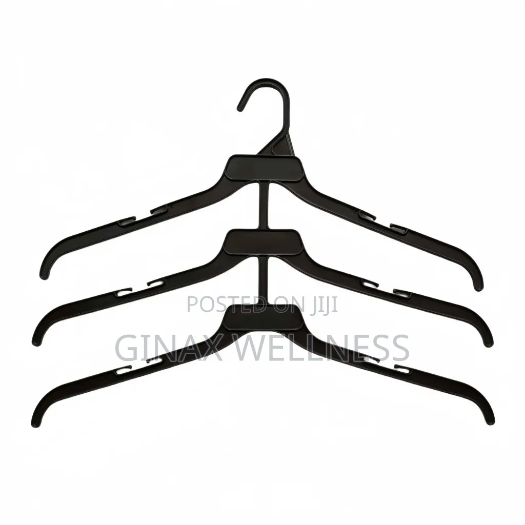 3-Layer Plastic Clothes Hanger (12 Pieces)