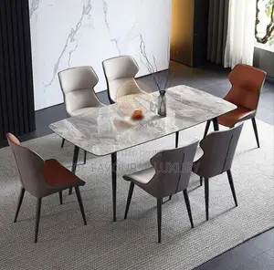 Quality Marble Dining Table by 6 Chairs