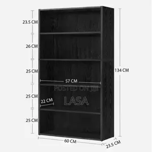 5-Tier Adjustable Wood Bookcase