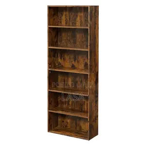 6-Level Industrial Open Bookcase