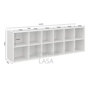 12-Cube Vertical Bookshelf