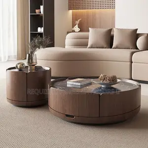 Luxury Modern Wooden Center Table Side Table Set – Premium Design