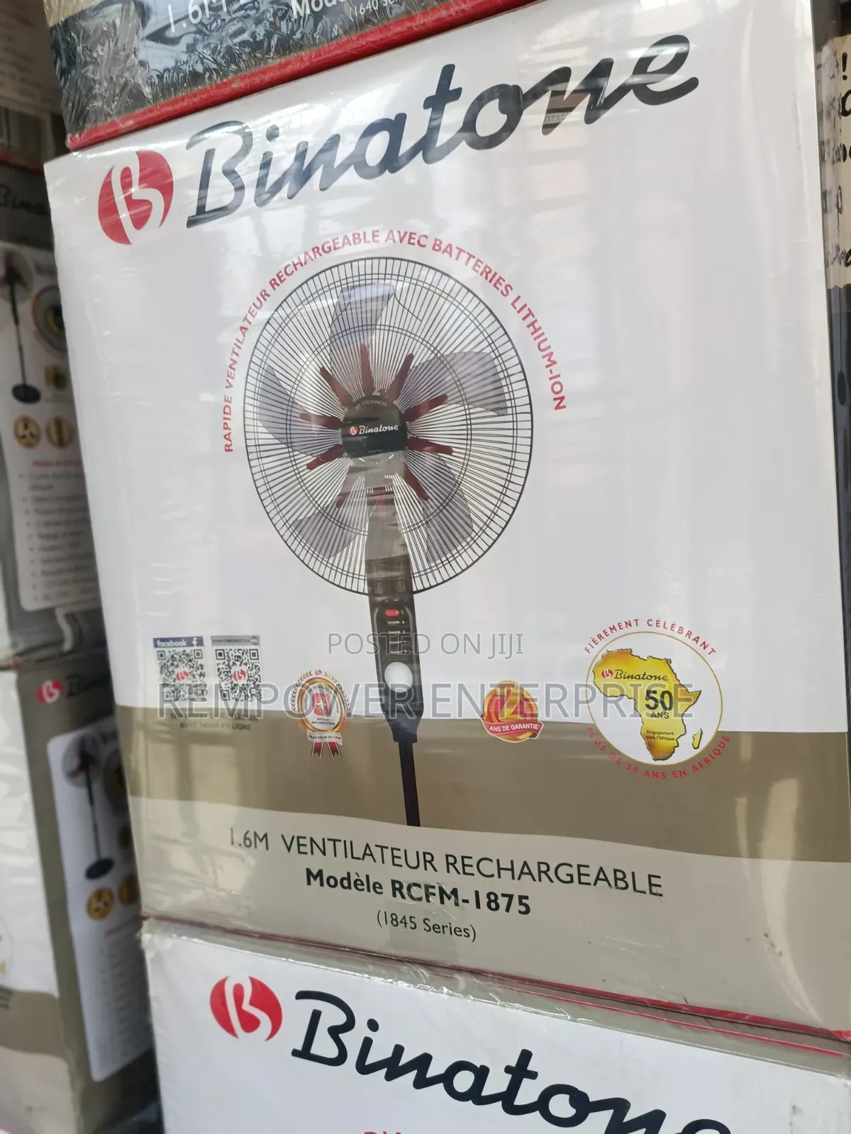 The Binatone Rechargeable Fan Without Remote