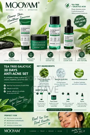 MOOYAM Tea Tree Salicylic Acid 30 Days Anti-Acne Set