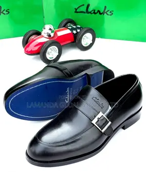 Clarks Single Monk Strap Dress Shoes in Black