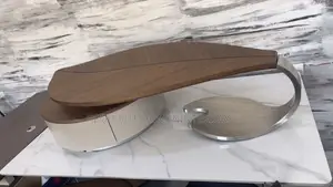 Luxury Center Table – Unique Wooden Silver Designer Coffee Table