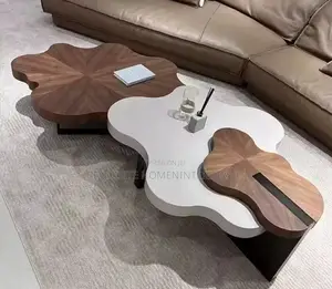 Luxury Flower-Shaped Center Table Set – Modern Designer Coffee Table