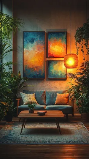 Vertical Rectangular Framed Canvas
