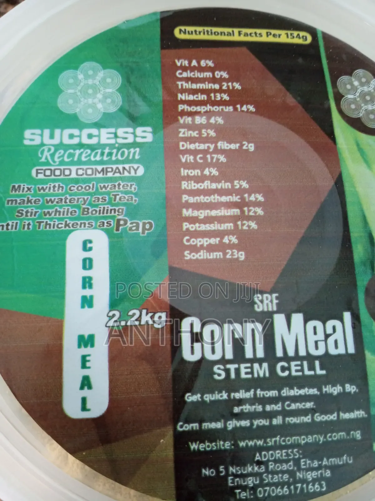 SRF Cornmeal Stem Cell