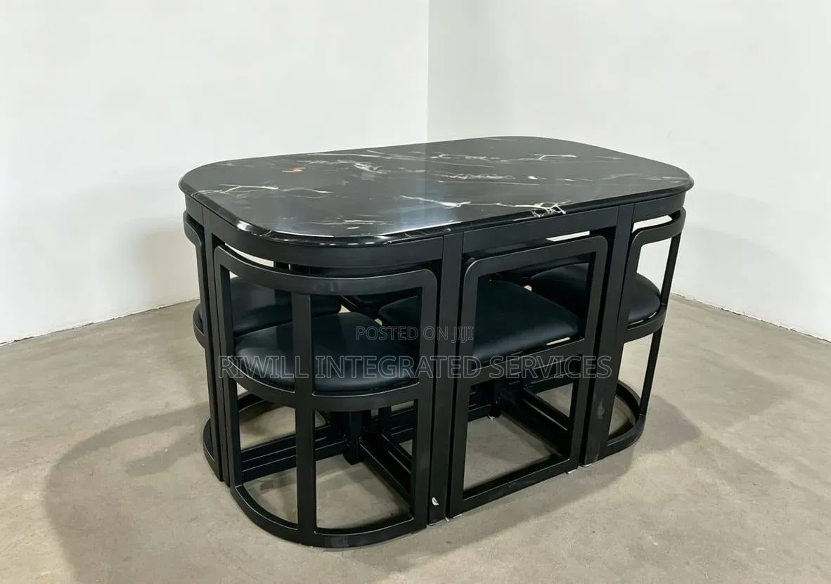 Six Seaters Marble Dining Set