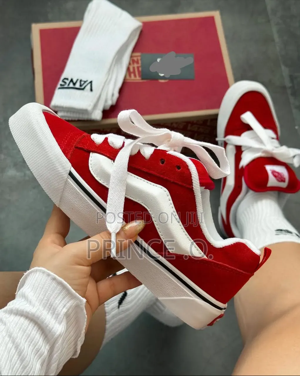 Vanz Knu Skool “Red/White” Sneakers