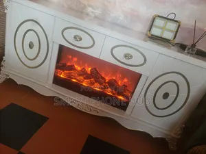 1.5meters Royalty TV Stand With Fireplace