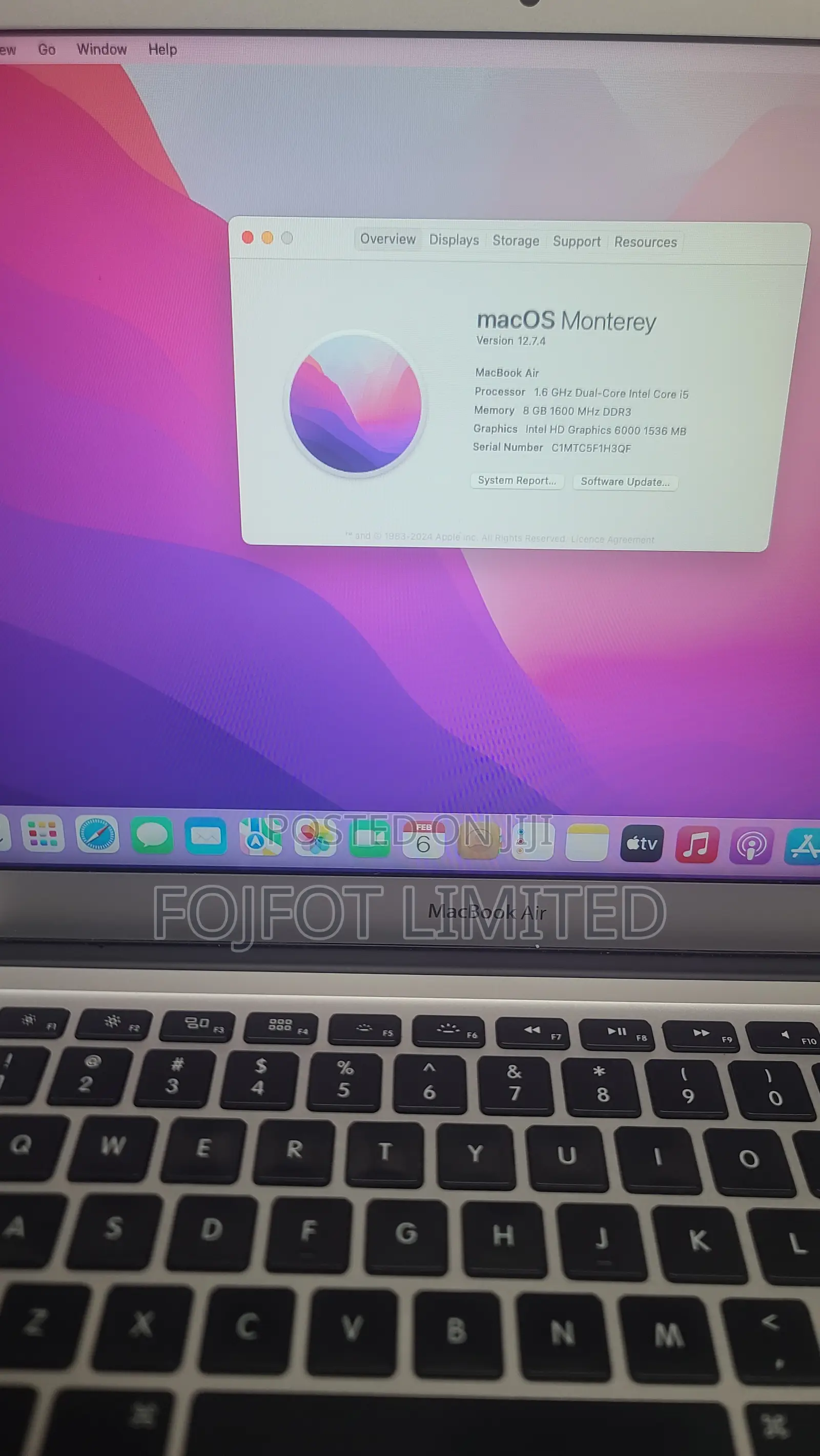 Laptop Apple MacBook Air 2015 8GB Intel Core i5 SSD 256GB