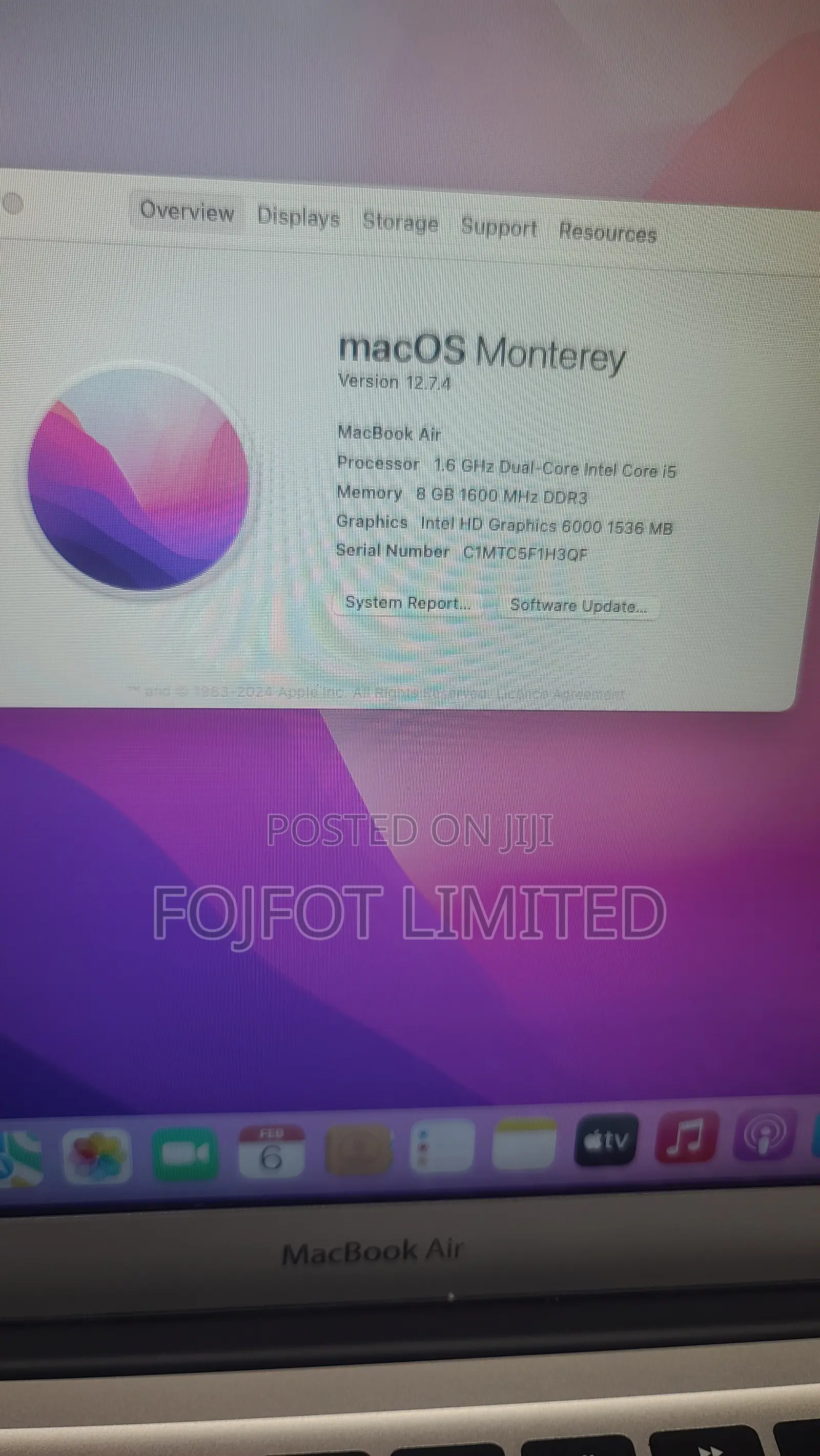 Laptop Apple MacBook Air 2015 8GB Intel Core i5 SSD 256GB