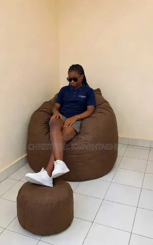 Abuja Comfy Beanbag With Footrest and Pillow Available for Sale