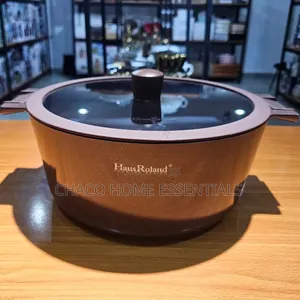 HausRoland Ceramic Non-Stick Casserole Cooking Pot With Glass Lid