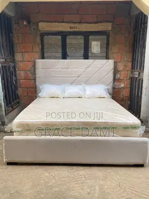 6x6 8 Inches Foreign Orthopedic Mattress + Bed Frame + Fiber Pillows