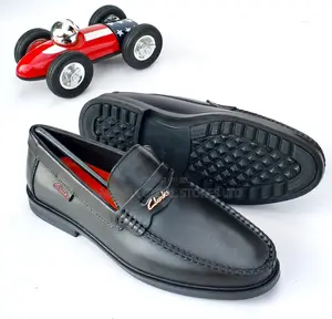 Clarks Classic Leather Penny Loafers in Black