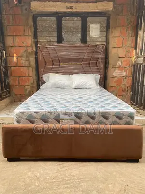4x6 8 Inches Foreign Orthopedic Mattress + Bed Frame + Fiber Pillows