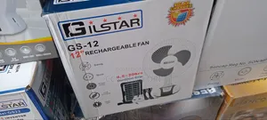Gilstar 12-Inch Solar Table Fan With Panel and Bolb