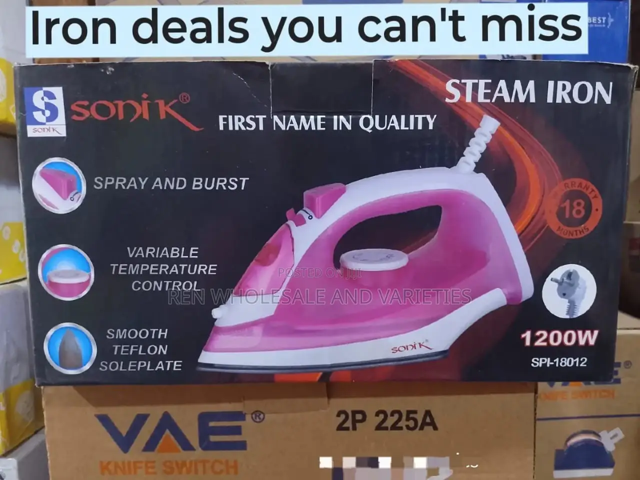 Sonik Steam Pressing Iron