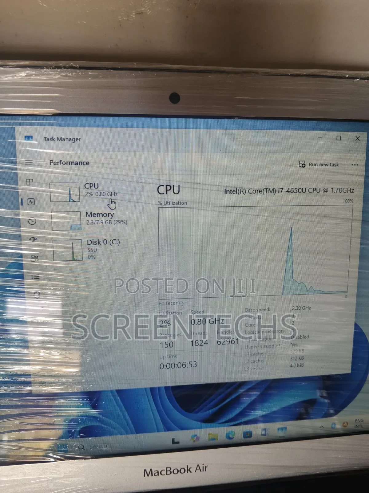 Laptop Apple MacBook Air 2013 8GB Intel Core i7 SSD 128GB